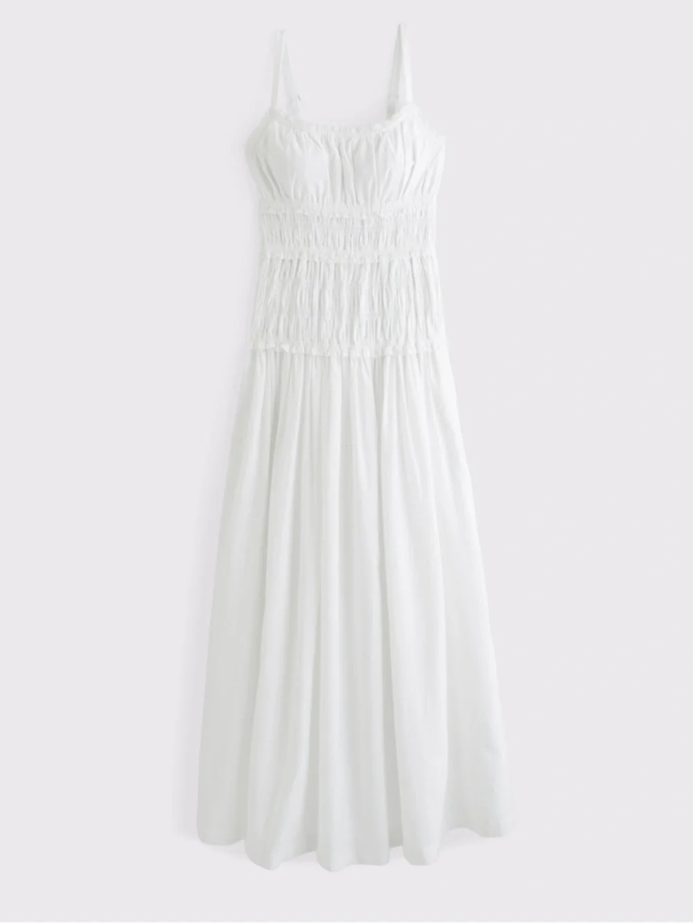 Abercrombie & Fitch White Smocked Maxi Dress - Picture 7 of 7